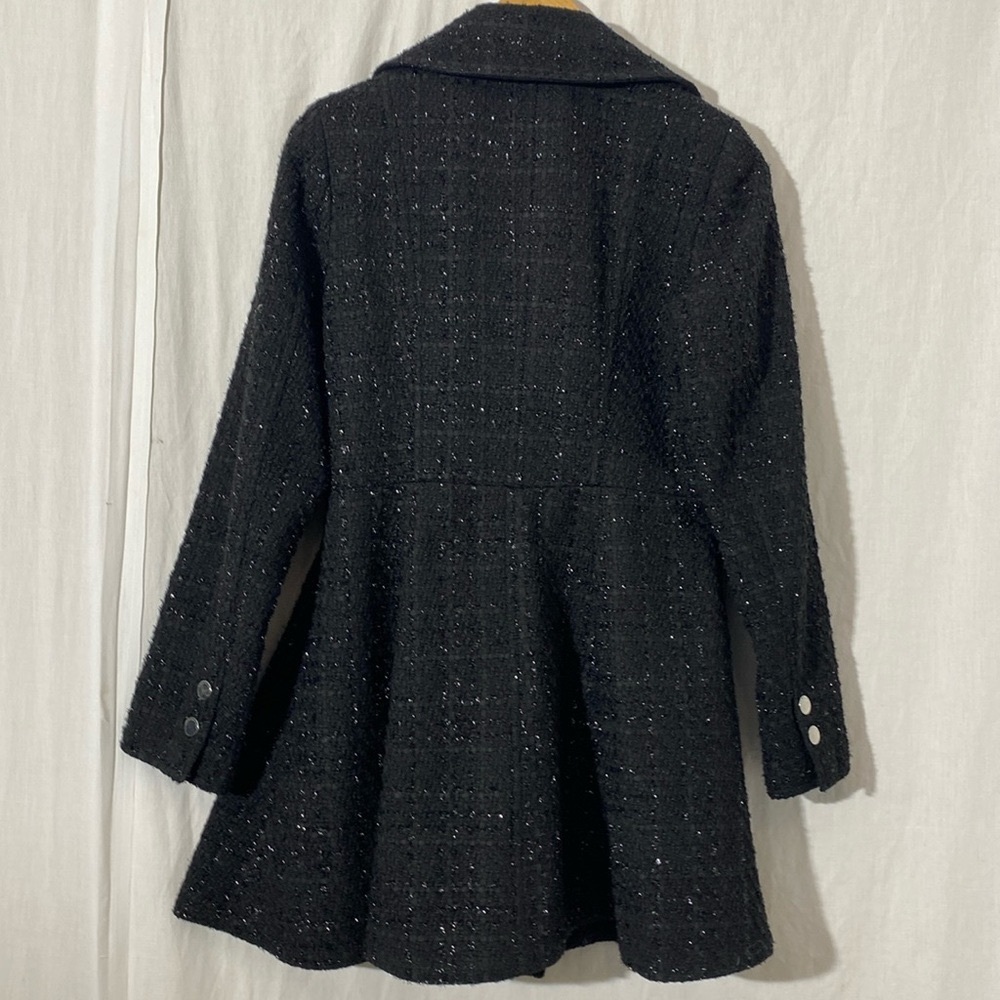 NWOT LAUNDRY BY SHELLI SEGAL WOMEN’S SINGLE-BREASTED SKIRTED TWEED COAT. - Picture 7 of 16